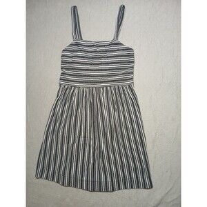 Ann Taylor LOFT Striped Strappy Flare Sundress - Black/White - Size Small -EUC